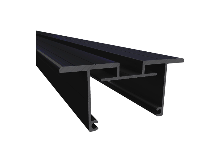 SEN SOLARE SOL-50 XL Vertikalprofil 4 m schwarz – Aluminiumprofil für Photovoltaik | VE 60 Stück | Art.-Nr. 102420/60