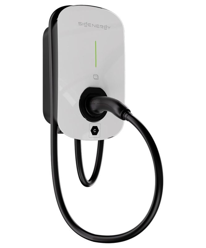 SIGENERGY Wechselrichter EV AC Charger 7 kW, 4G, 5 m Typ-2-Kabel, Weiß