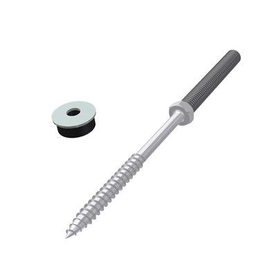 SOL-50 130mm Holzpfetten-Solarbefestiger / Stockschrauben Welldach VE20 -Art. 105220/20