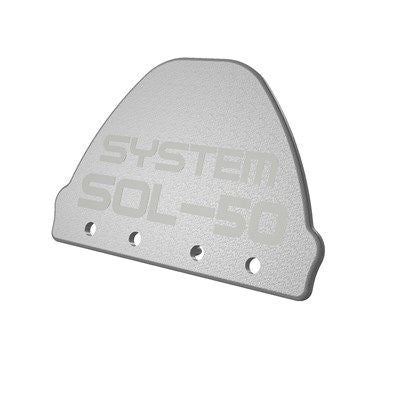 SOL-50 Horizontalendkappe Kunststoff grau VE10 Standard -Art. 104005