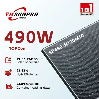Zhejiang Sunpro Power Technology Co., Ltd. - Solarmodul - SP455~490-N120M10 Black Frame SP485-N120M10 - Art. 212257