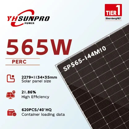 Zhejiang Sunpro Power Technology Co., Ltd. - Solarmodul - SP540~565W-144M10 Silver Frame 545W - Art. 211839