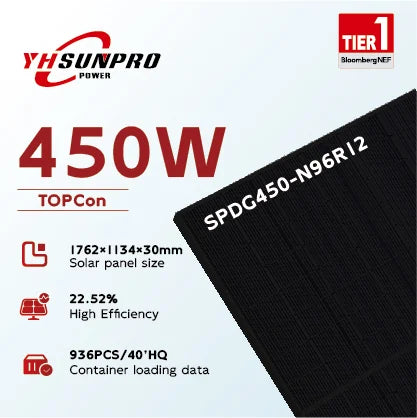 Peeek GmbH - Solarmodul - Sunpro Power
                                                        SPDG425-450W-N108R10 SPDG450-N108R10 - Art. 230036