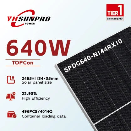 Zhejiang Sunpro Power Technology Co., Ltd. - Solarmodul - SPDG615-640W-N144RX10 SPDG620-N144RX10 - Art. 221921