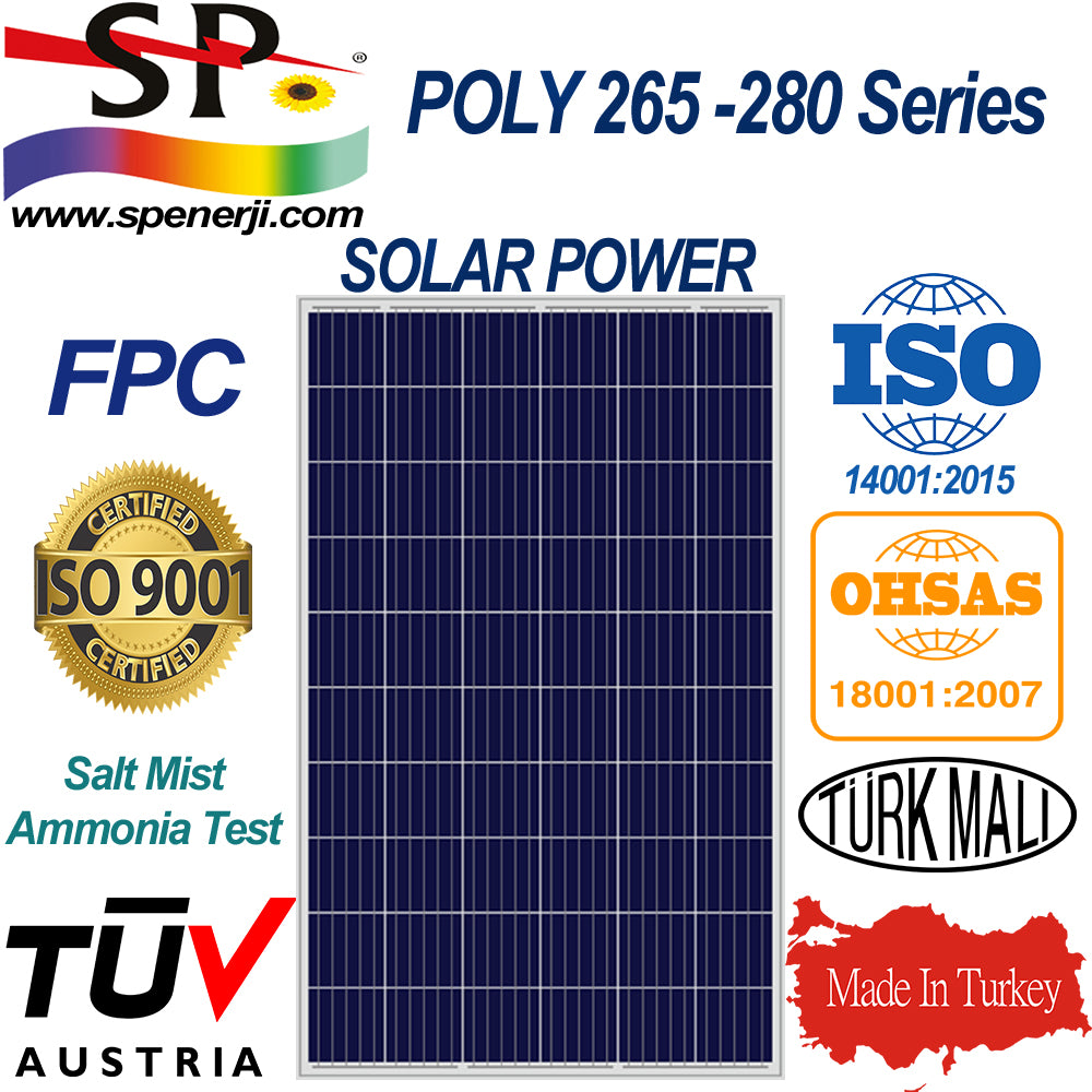 Sp Enerji̇ Elektri̇k Üreti̇m Ltd. Şti̇. - Solarmodul - SP 265-275P60 SP-270P60 - Art. 145417
