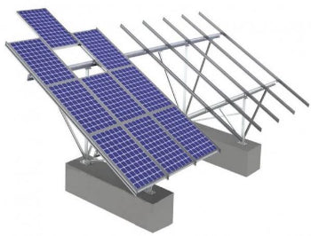Xiamen Fasten Solar Technology Co.,Ltd. - Montagesysteme - S Terrain Ground Mounting Rack (Concrete Founda... S Terrain Ground Mounting Rack (Concrete Foundation) - Art. 6494