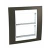 Schneider Electric UNICA DEKO UND TRAGRAHMEN 2X4 CACAO/WEISS -Art. MGU48.424.871