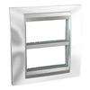 Schneider Electric UNICA DEKO UND TRAGRAHMEN 2X4 CROMO/AL -Art. MGU49.424.010
