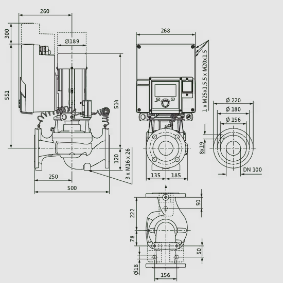 WILO Heizungspumpe Stratos GIGA2.0-I 100/1-9/3,0 - 500mm Art. 2204775