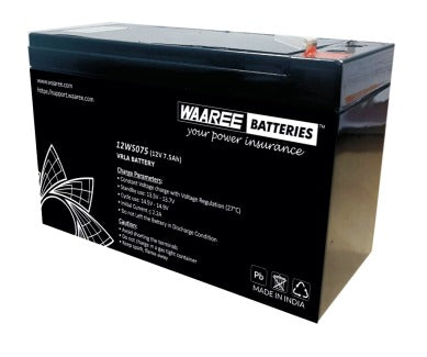 Waaree Energies Ltd - Speicher - Sealed Maintenance Free SMF Battery 12W075 - Art. 32555