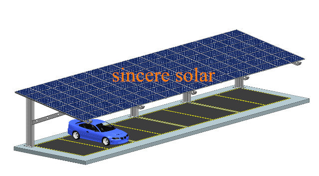 Shanghai Sincere Solar Technology Co., Ltd. - Montagesysteme - Single Rows Cantilever beam Solar Carport Mount... SCS-10 - Art. 4175