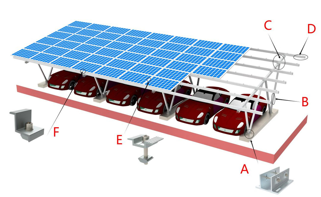 Xiamen Xhf Solar Industrial Co., Ltd. - Montagesysteme - Solar Carport Mounting System Solar Carport Mounting System - Art. 9292