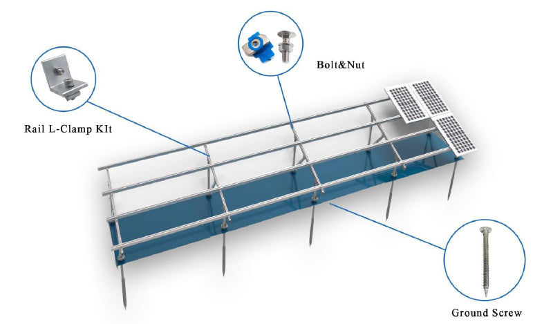 Zhejiang Haina Solar Tech Co., Ltd. - Montagesysteme - Solar Ground Mounting System Solar Ground Mounting System - Art. 9653
