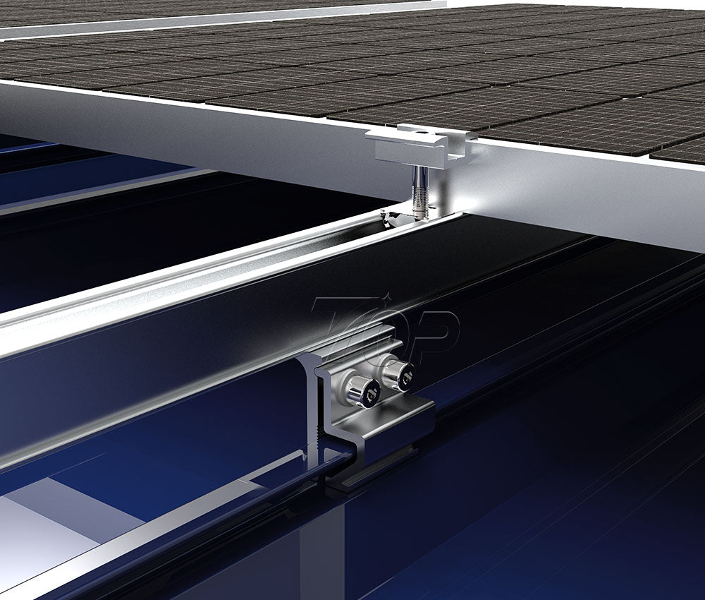 Xiamen TopFence Co., Ltd. - Montagesysteme - Solar Mounting System with solar lock clamp for... TF-Metal-001 - Art. 9092