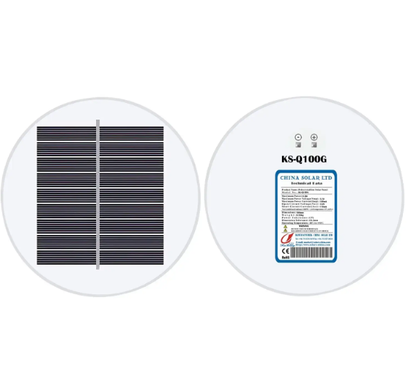 Solarmodul KS-Q100G Round Solar Panel 5.5V