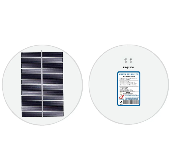 Solarmodul KS-Q130G Round Solar Panel 6V