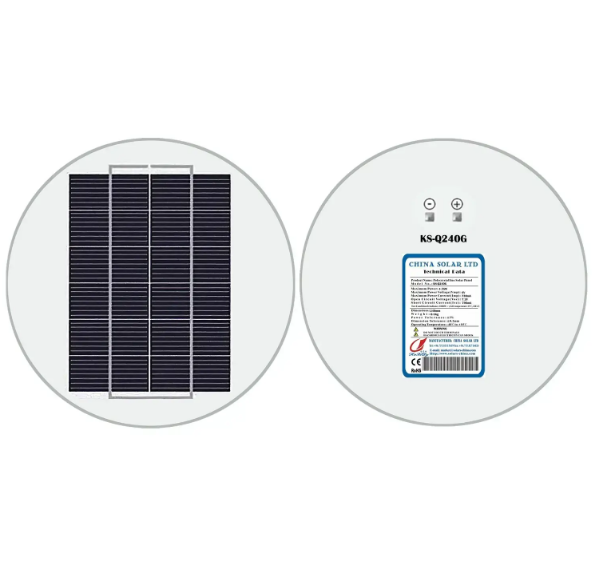Solarmodul KS-Q240G Round Solar Panel 6V 5.8W