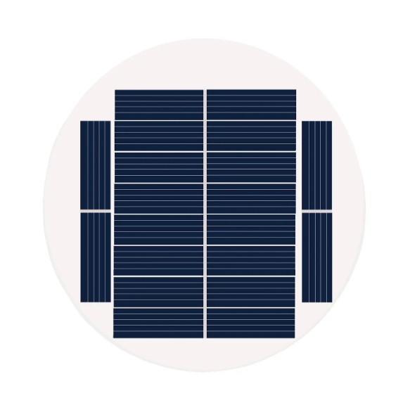 Solarmodul KS-Q90G Round Solar Panel 5V
