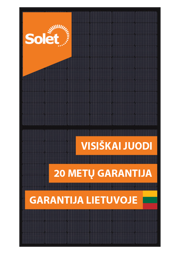 UAB Solet Technics - Solarmodul - Solet 410MH5-54 (Black Frame) 410MH5-54 - Art. 231293