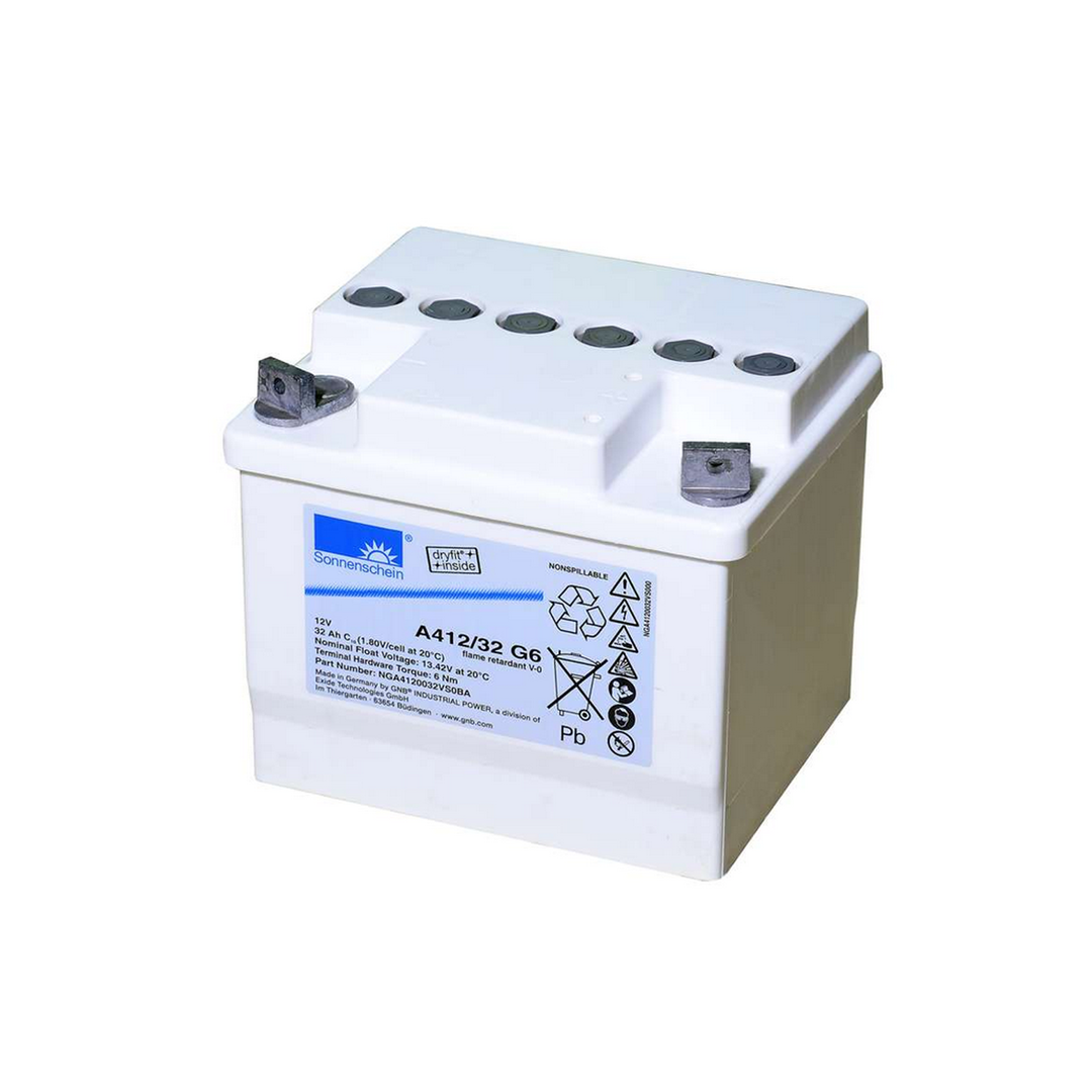 Sonnenschein Bleiakku A412/32 G6 inkl. MTZ – 12V 32Ah Gel-Akku für Industrie & Backup-Systeme