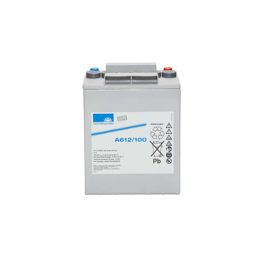 Sonnenschein Bleiakku A612/100 – 12V 100Ah Gel-Akku inkl. MTZ – Wartungsfreier Energiespeicher für industrielle Anwendungen