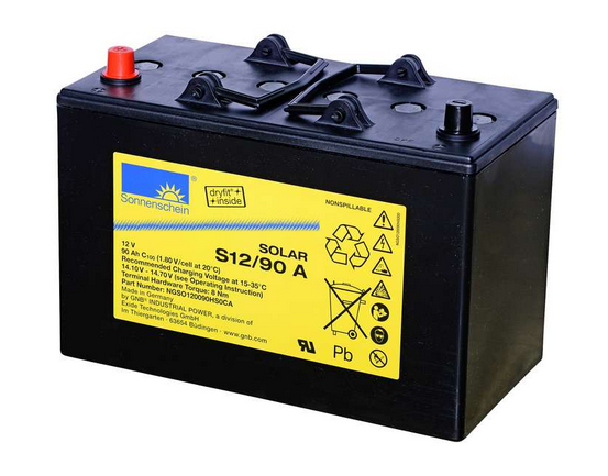 Sonnenschein Bleiakku S12/90 A inkl. MTZ – 12V 90Ah Gel-Akku für Industrie & Backup-Systeme