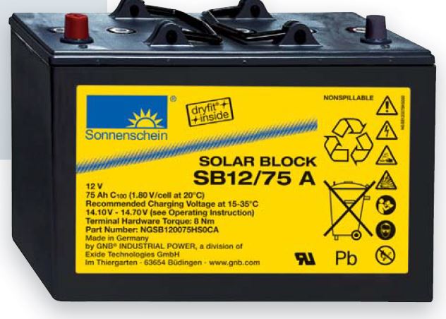Exide Technologies S.A.S. - Speicher - Sonnenschein SOLAR BLOCK SB12/100 A - Art. 345