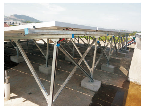 Jiangyin Weihang Energy Technology Co., Ltd. - Montagesysteme - Steel Ground Mounting System SolaStrut Solar Matrix-II - Art. 10293