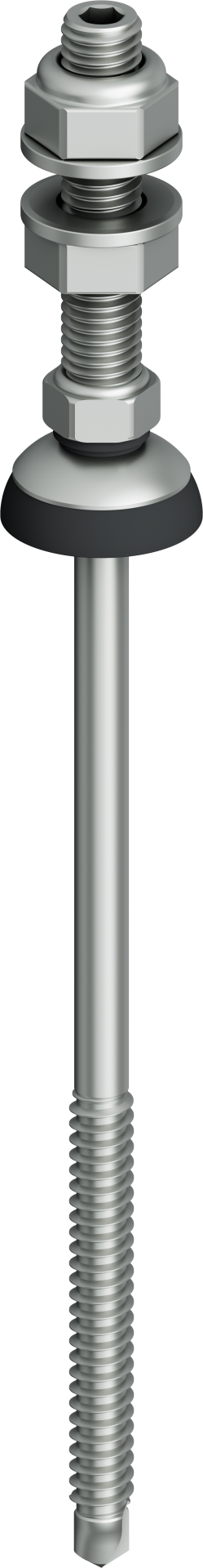 SOL-50 160mm Stahlpfetten-Solarbefestiger / Stockschrauben Welldach VE25 -Art. 105245/25