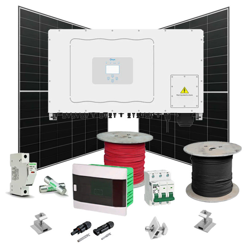 Grid Solaranlage 130 kW Deye+LONGI (Wechselrichter-130kW, Panels-130,64kW)