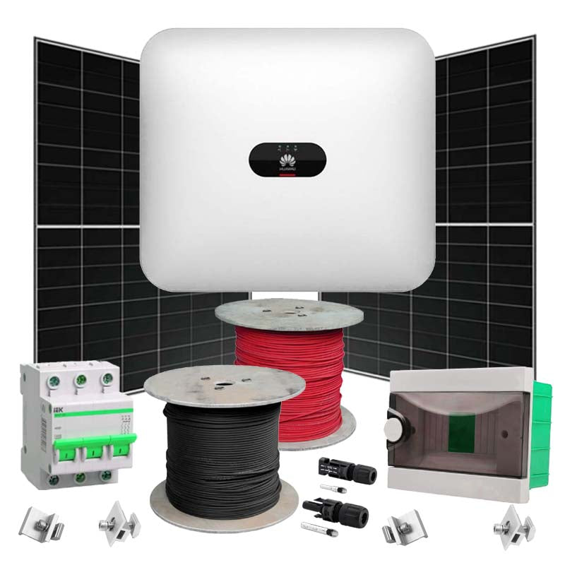 Grid Solaranlage 10 kW Huawei+LONGI (Wechselrichter-10kW, Panels-10,12kW)