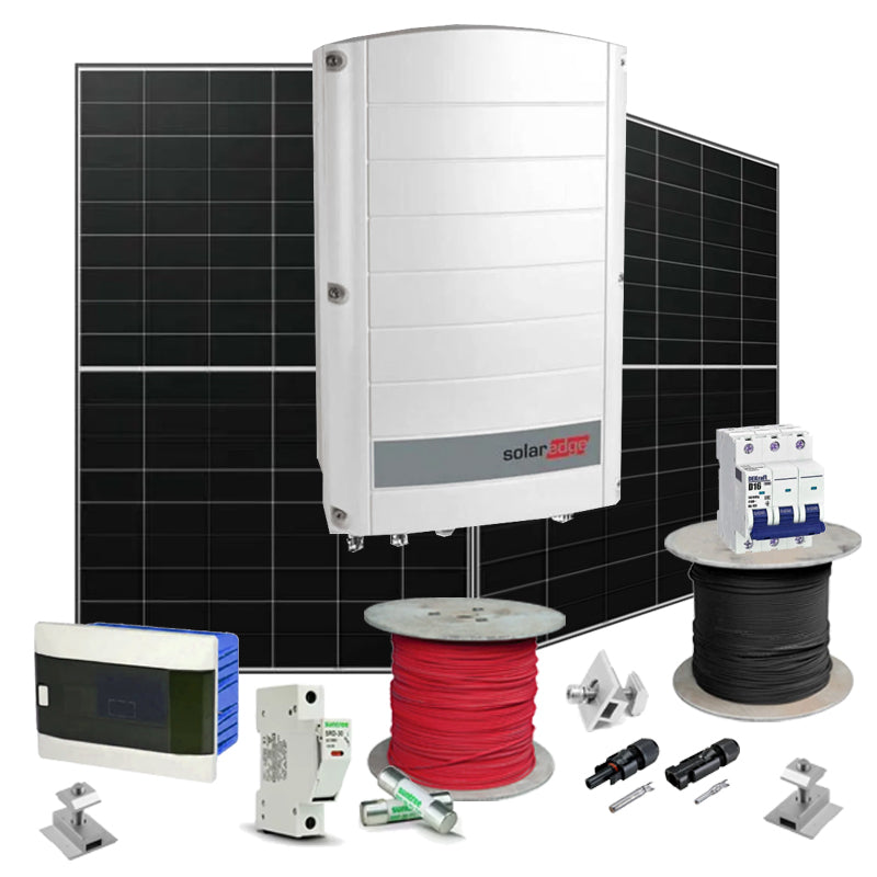 Grid Solaranlage 25 kW SolarEdge+LONGI (Wechselrichter-25kW, Panels-25,76kW)