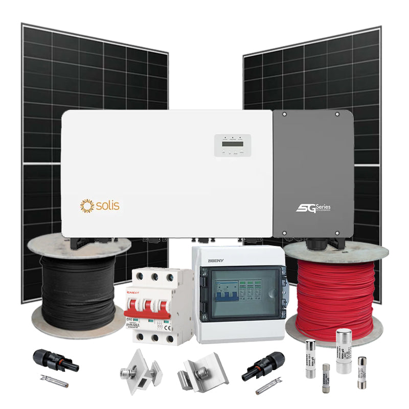 Grid Solaranlage 100 kW Solis+LONGI (Wechselrichter-100kW, Panels-100,28kW)