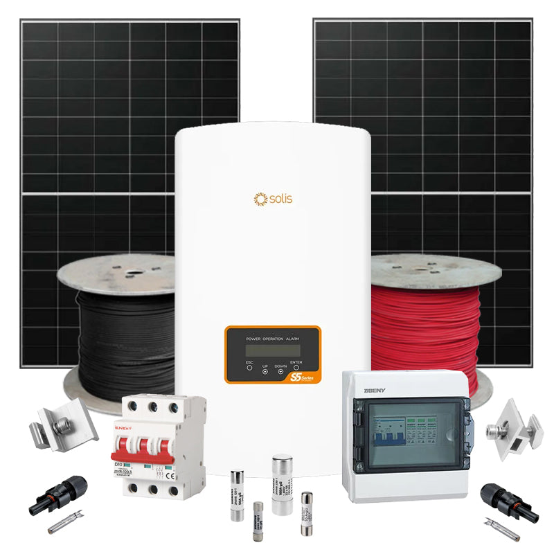 Grid Solaranlage 10 kW Solis+LONGI (Wechselrichter-10kW, Panels-10,12kW)