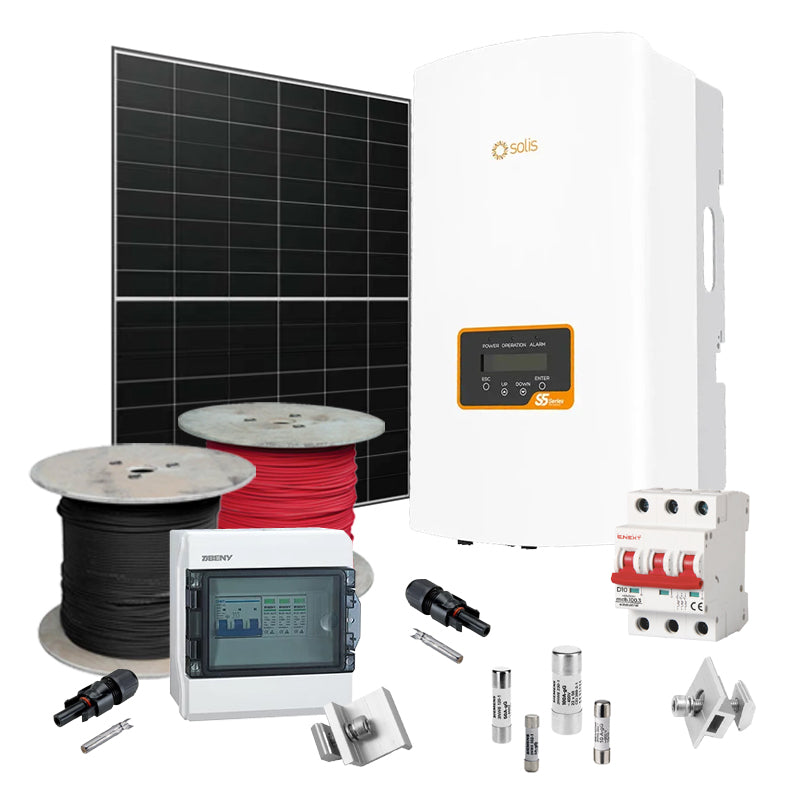 Grid Solaranlage 15 kW Solis+LONGI (Wechselrichter-15kW, Panels-15,64kW)