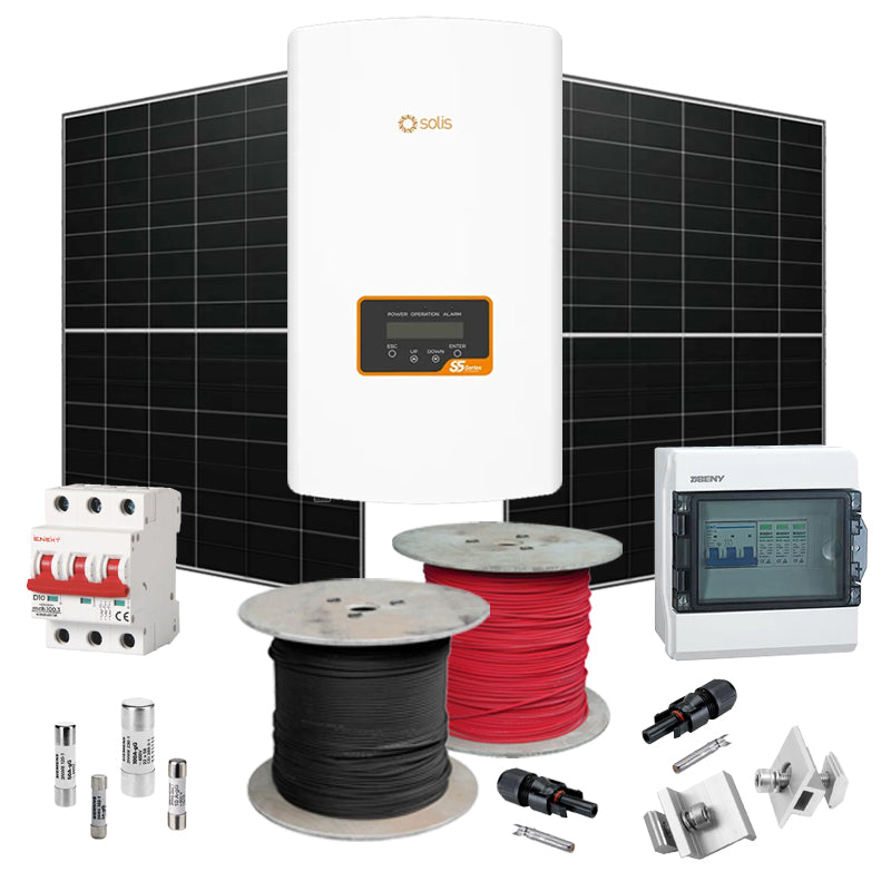 Grid Solaranlage 20 kW Solis+LONGI (Wechselrichter-20kW, Panels-20,24kW)