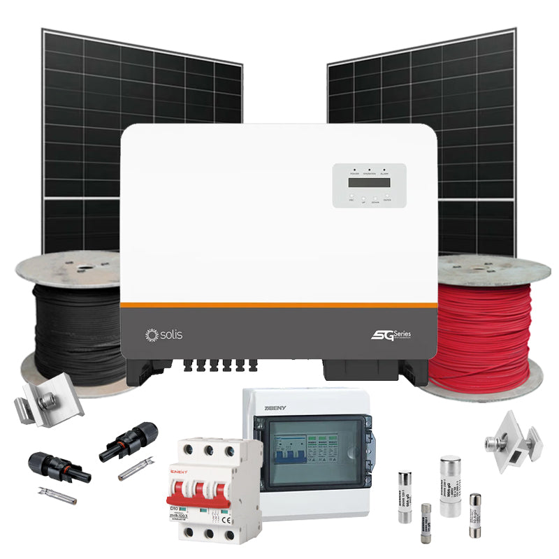 Grid Solaranlage 36 kW Solis+LONGI (Wechselrichter-36kW, Panels-36,8kW)