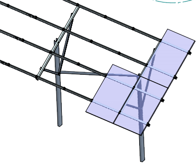 Alusistemi S.r.l. - Montagesysteme - Struttura MONOPALO-VERTICALE systems Struttura MONOPALO-VERTICALE systems - Art. 6179