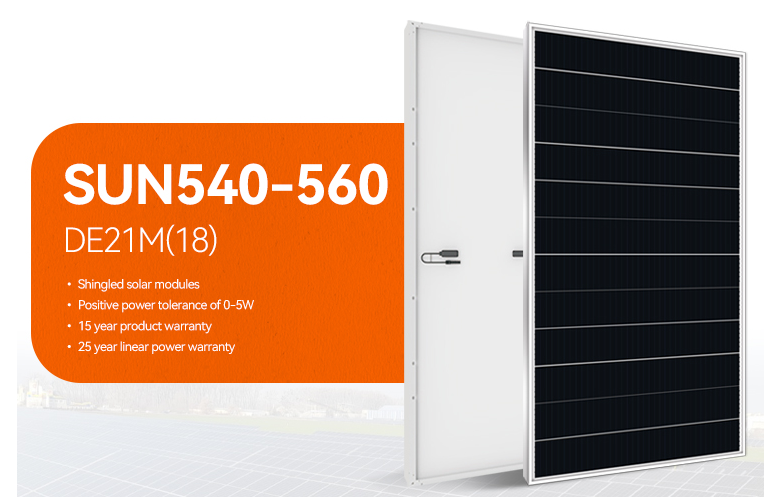 Sunrover Power Co.,Ltd - Solarmodul - Sun M10 DE21M 540-560W Sun555-DE21M - Art. 237800