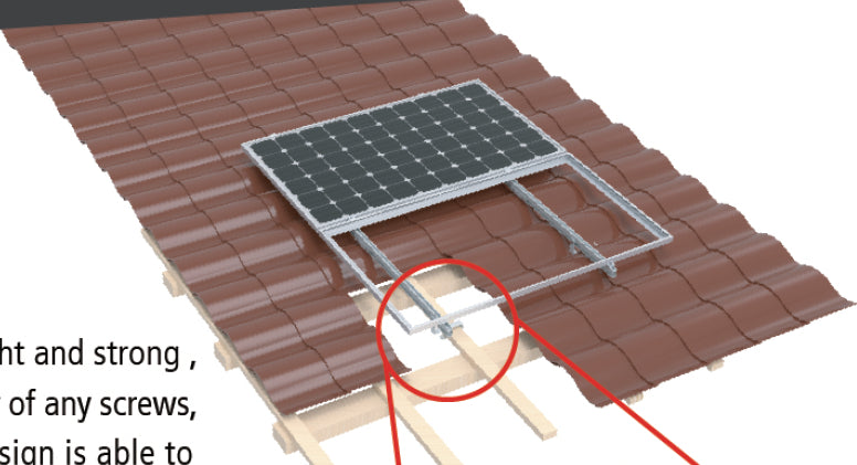 Vooyage International Co., Ltd. - Montagesysteme - T30 Tile Roof Solution T30 Tile Roof Solution - Art. 7194
