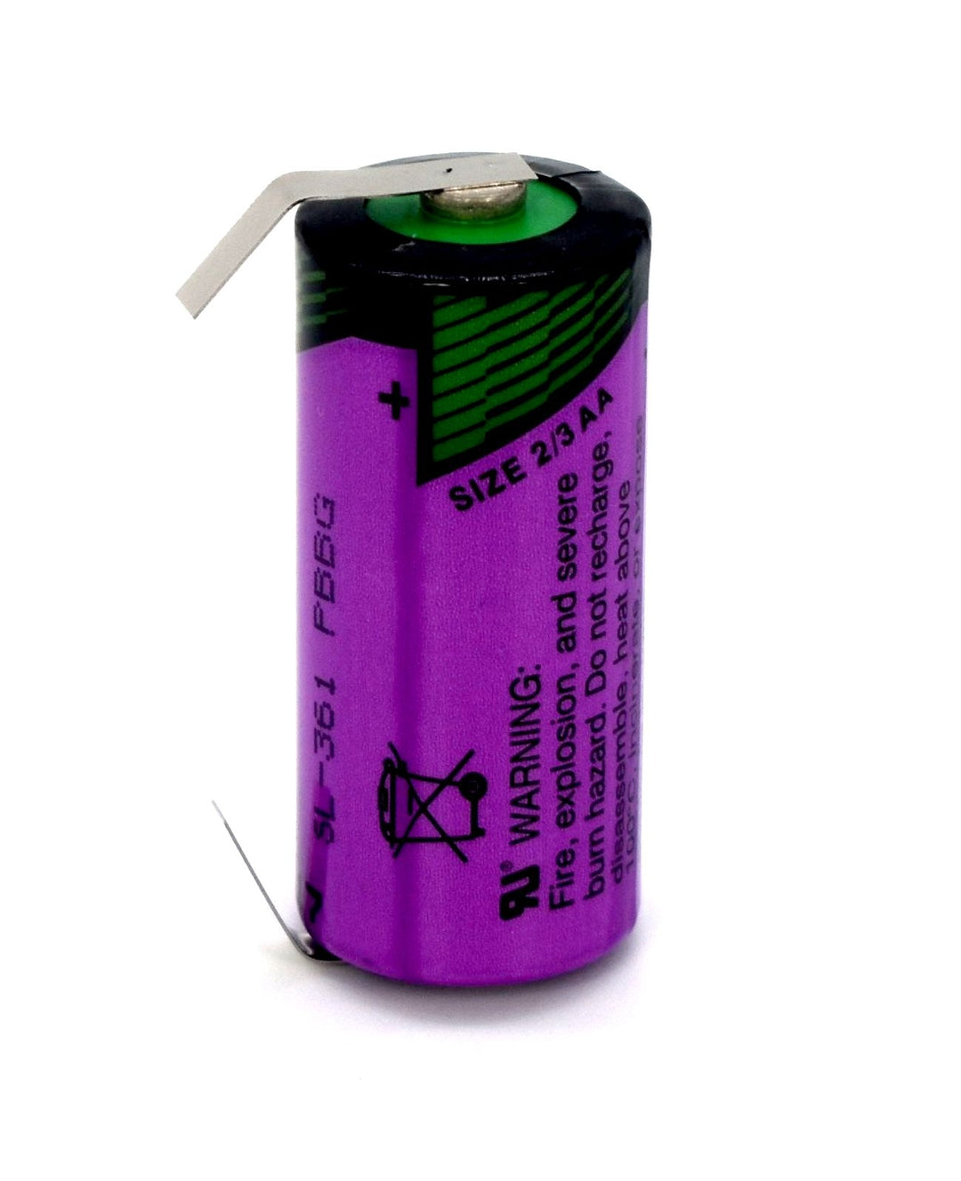 Tadiran SL-361T Lithium Batterie 2/3 AA mit 3,6 V und 1,6 Ah, mit L