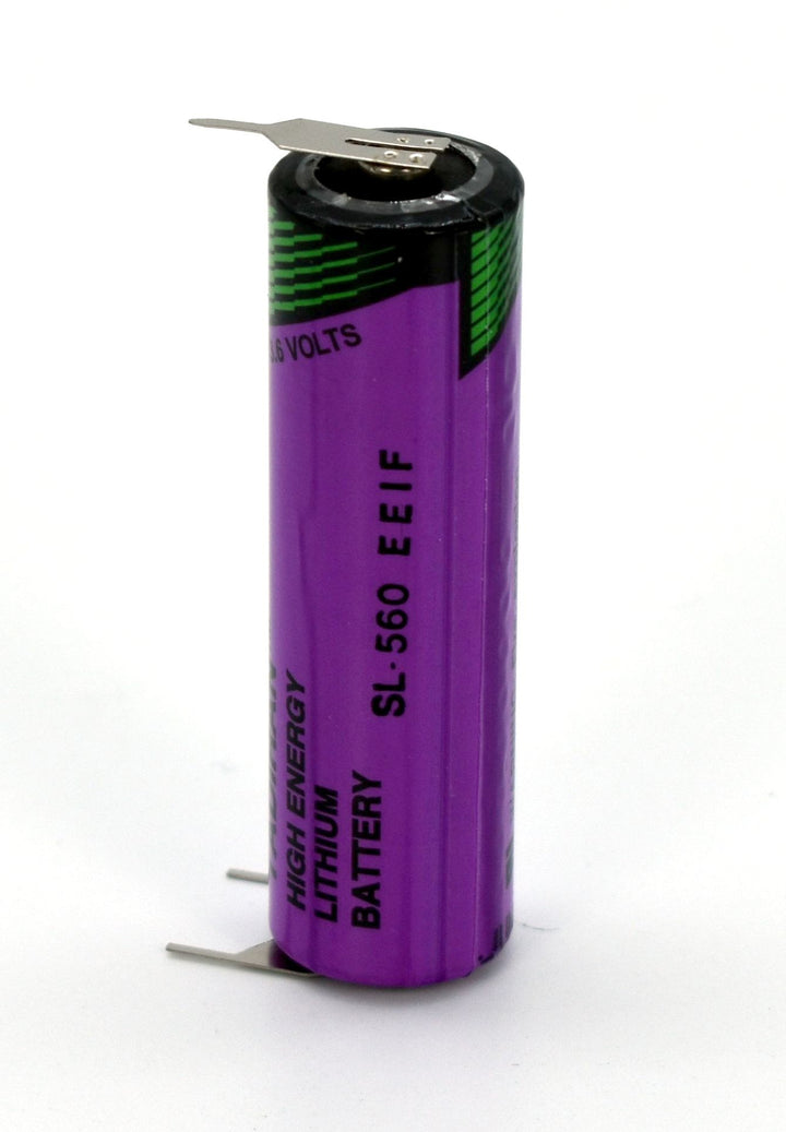 Tadiran SL-560PT Hochtemperatur Lithium Batterie AA mit 3,6 V und 1,7 Ah, mit Pins +1/-2