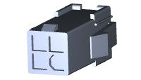 TE Connectivity Steckverbinder Mini-UMNL, Aufn.-Gehäuse, rasten 4polig 172159-1