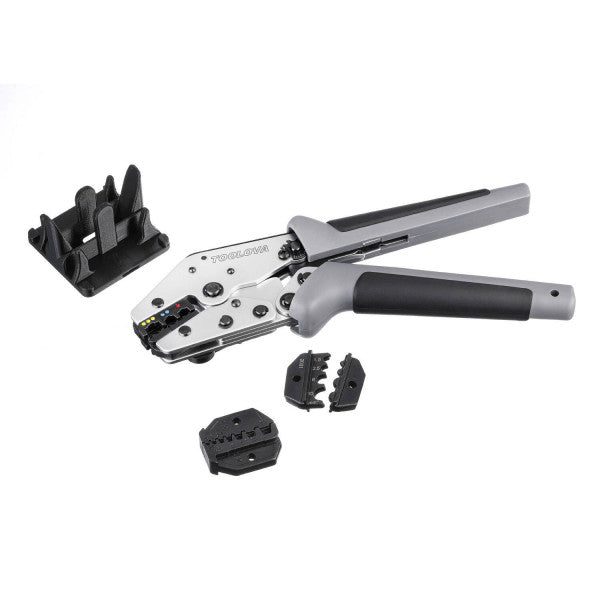 TOOLOVA Crimpzangen-Set mit auswechselbaren Einsätzen mit Crimptool TF Plus