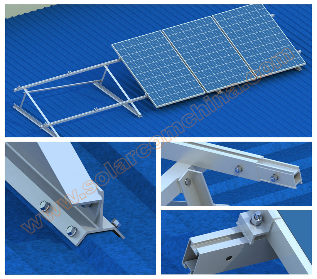 Shaoxing City Solarcom Solar Equipment Co., Ltd. - Montagesysteme - Trapezoid Metallic roof system-Angled SC-VRS2-2 - Art. 3967