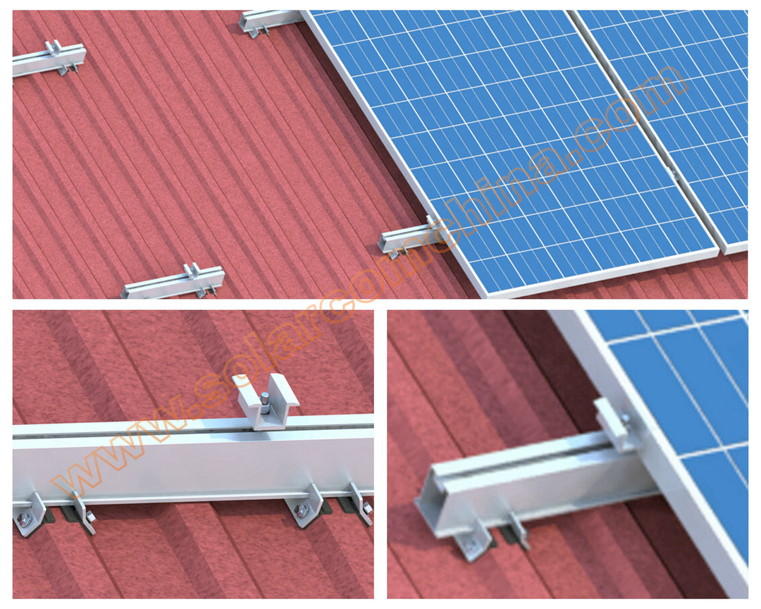 Shaoxing City Solarcom Solar Equipment Co., Ltd. - Montagesysteme - Trapezoid Metallic roof system-Tiled SC-VRS2-2 - Art. 3955