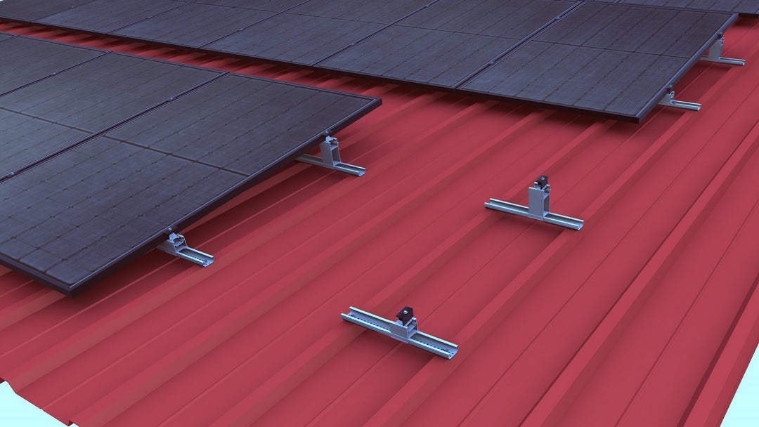 Novotegra GmbH - Montagesysteme - Trapezoidal Metal Tile Roof Clamping System wit... Trapezoidal Metal Tile Roof Clamping System with Elevation - Art. 9458