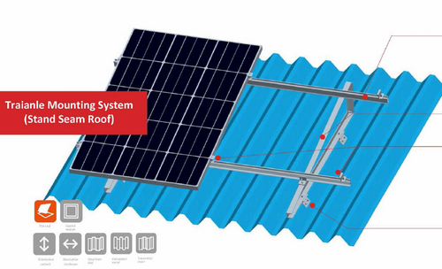 Xiamen Fasten Solar Technology Co.,Ltd. - Montagesysteme - Triangle Mounting System (Stand Seam Roof) Triangle Mounting System (Stand Seam Roof) - Art. 6006