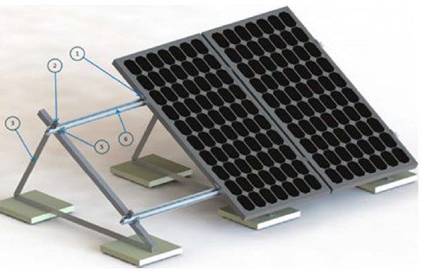 Xiamen Goomax Energy Technology Co., Ltd. - Montagesysteme - Triangle Rack Flat Roof Mounting System Flat Roof Mounting System - Art. 3437