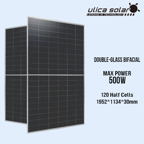 Ningbo Ulica Solar Co., Ltd. - Solarmodul - UL-490~500M-120BDGN N-Type TOPCon Bifacial Module UL-490M-120BDGN - Art. 215406